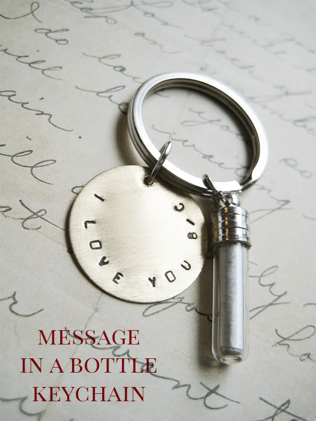 Message in a Bottle Jewelry or Keychain