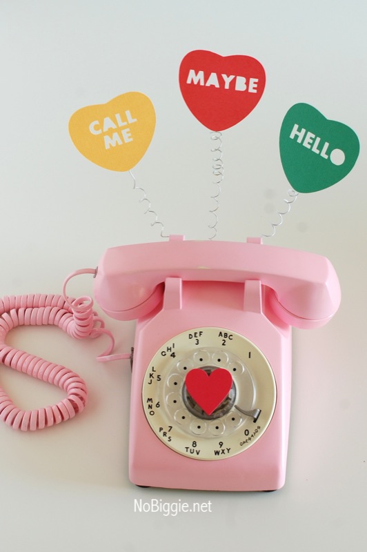 Conversation Heart Rotary Phone