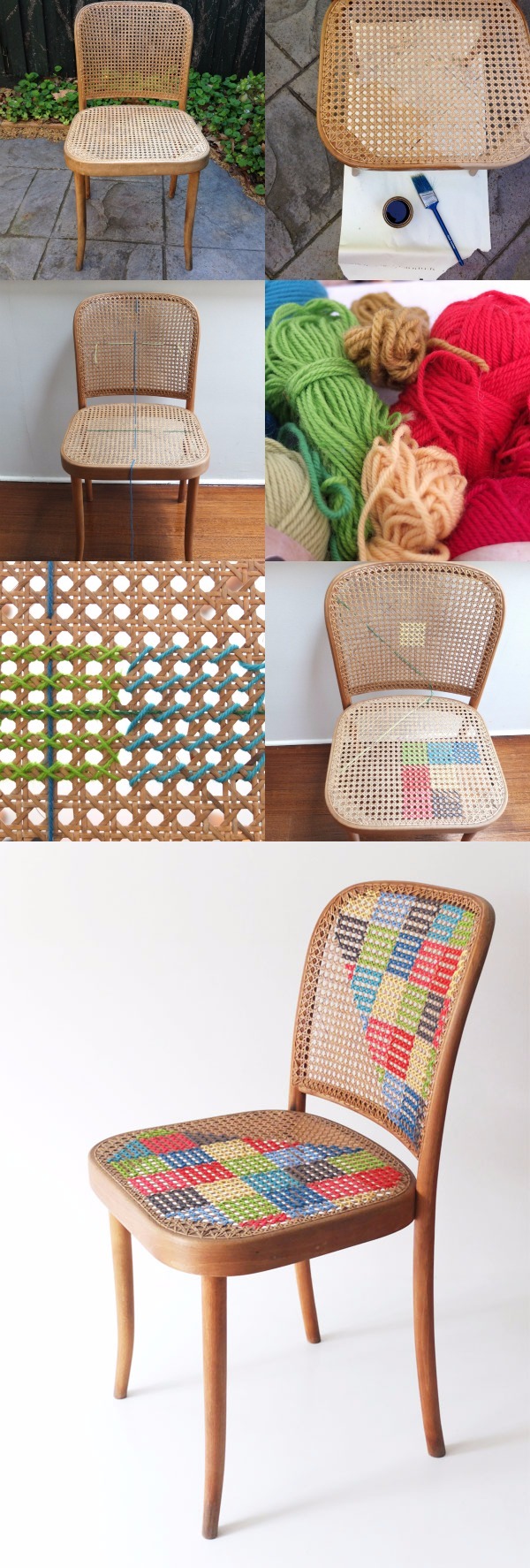 DIY Cross Stitch Chair