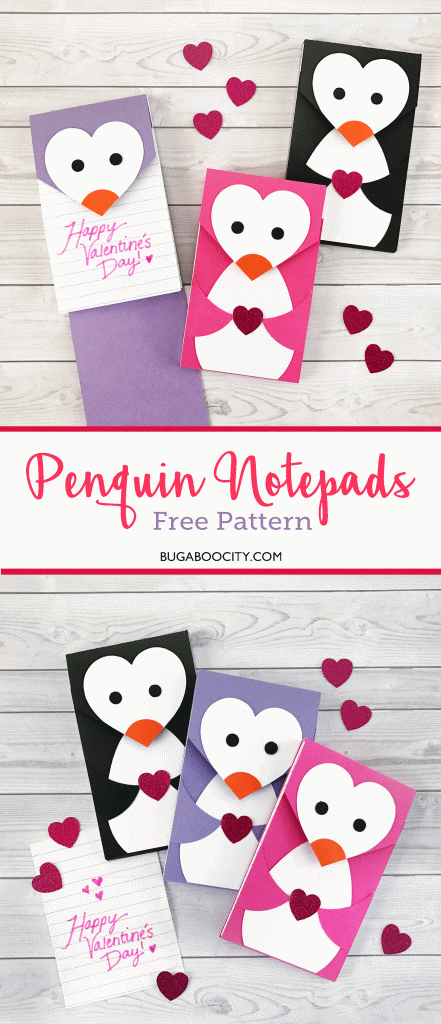 DIY Penquin Valentines Day Notepad