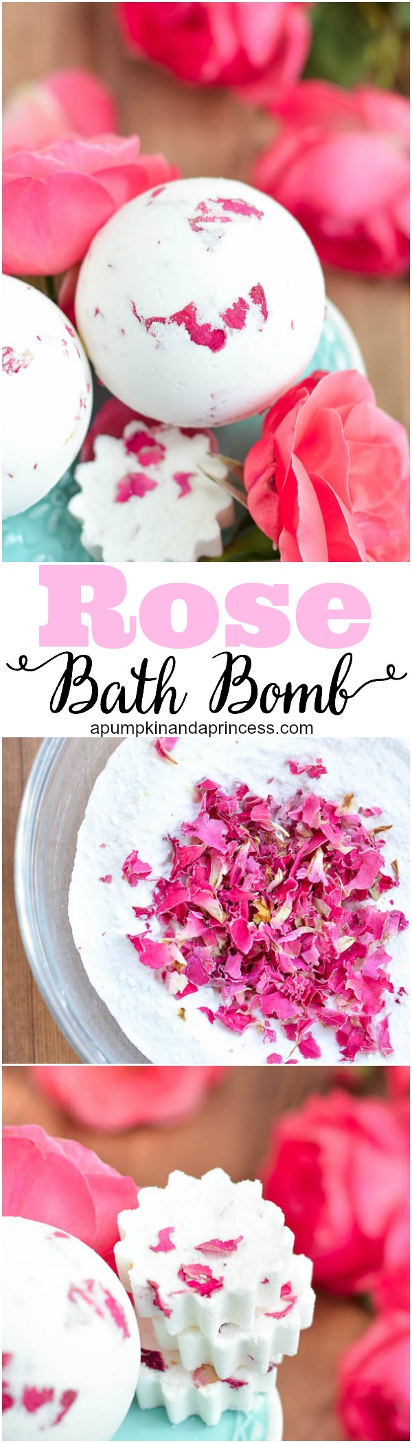 DIY Rose Milk Bath Bombs