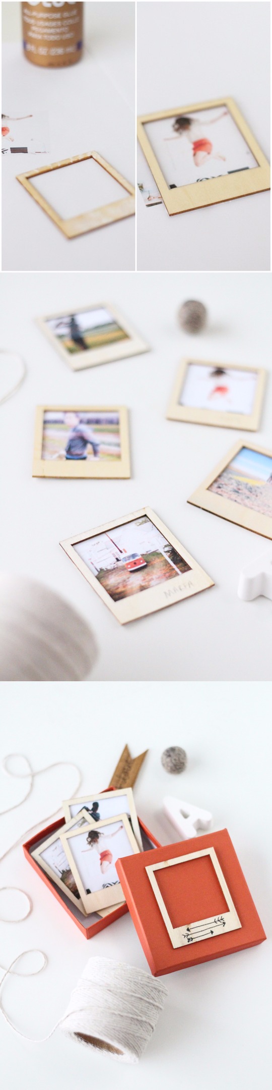 DIY Wooden Polaroid Gift Set