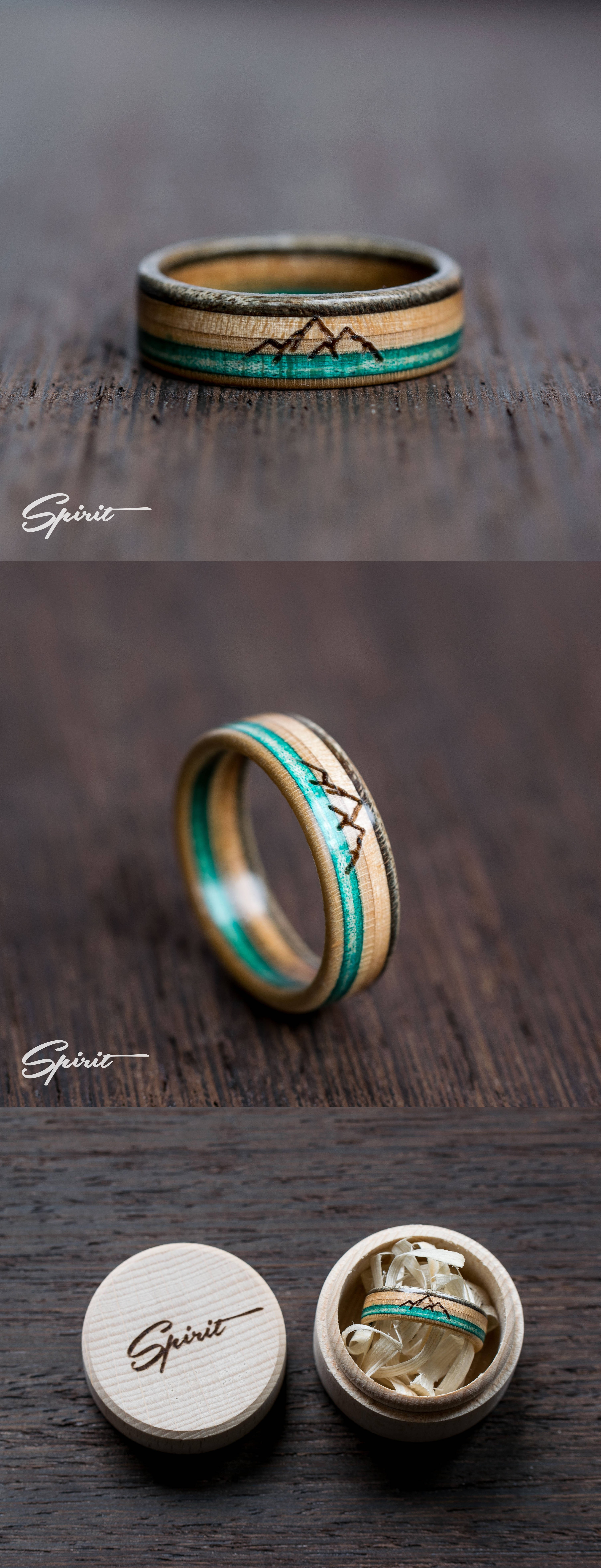 Mountain Lover Wooden Ring
