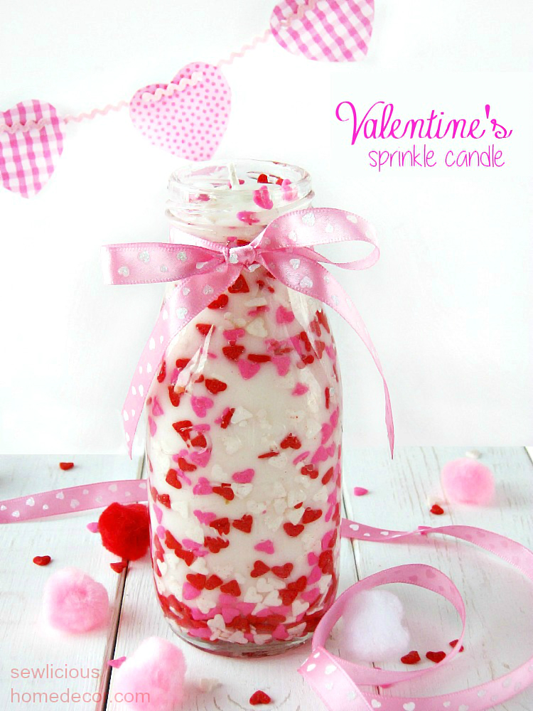 Valentine Sprinkles Candle Gift