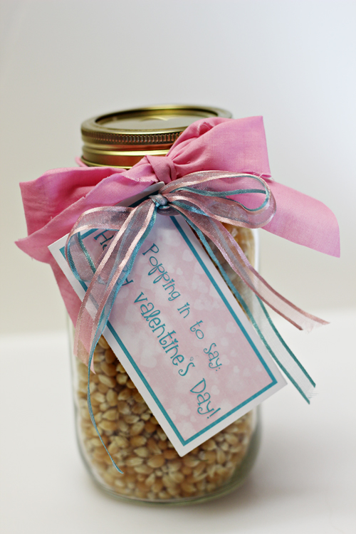 Valentines Gift Popcorn In A Jar