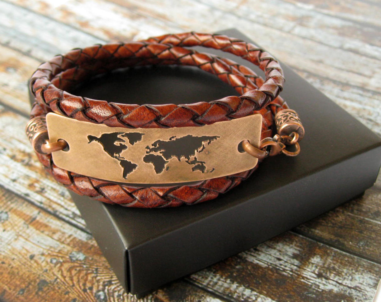 World Map Travel Bracelet