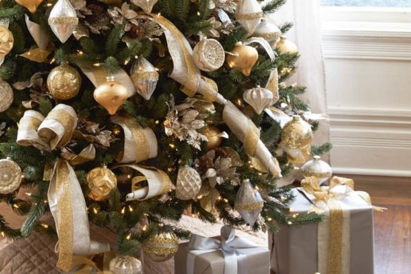 Gold and Silver Christmas Tree Decorating Ideas