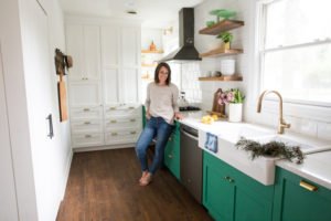 How to Organize a Small Kitchen With Green Kitchen Cabinets