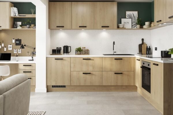 Fabulous Way to Style a Kitchen Space with Oak Kitchen Cabinets